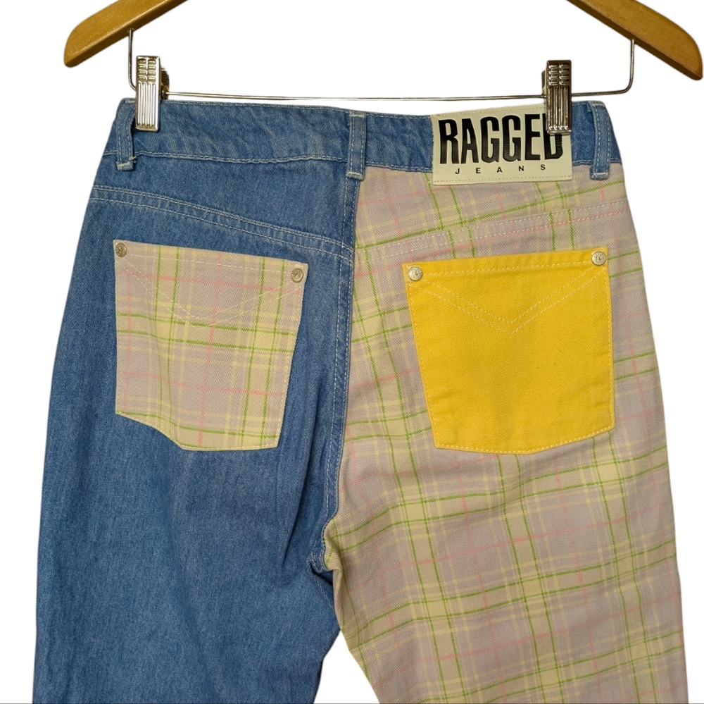 The Ragged Priest Highway Jeans Boho Patchwork Flare Size 26 - Picture 3 of 11